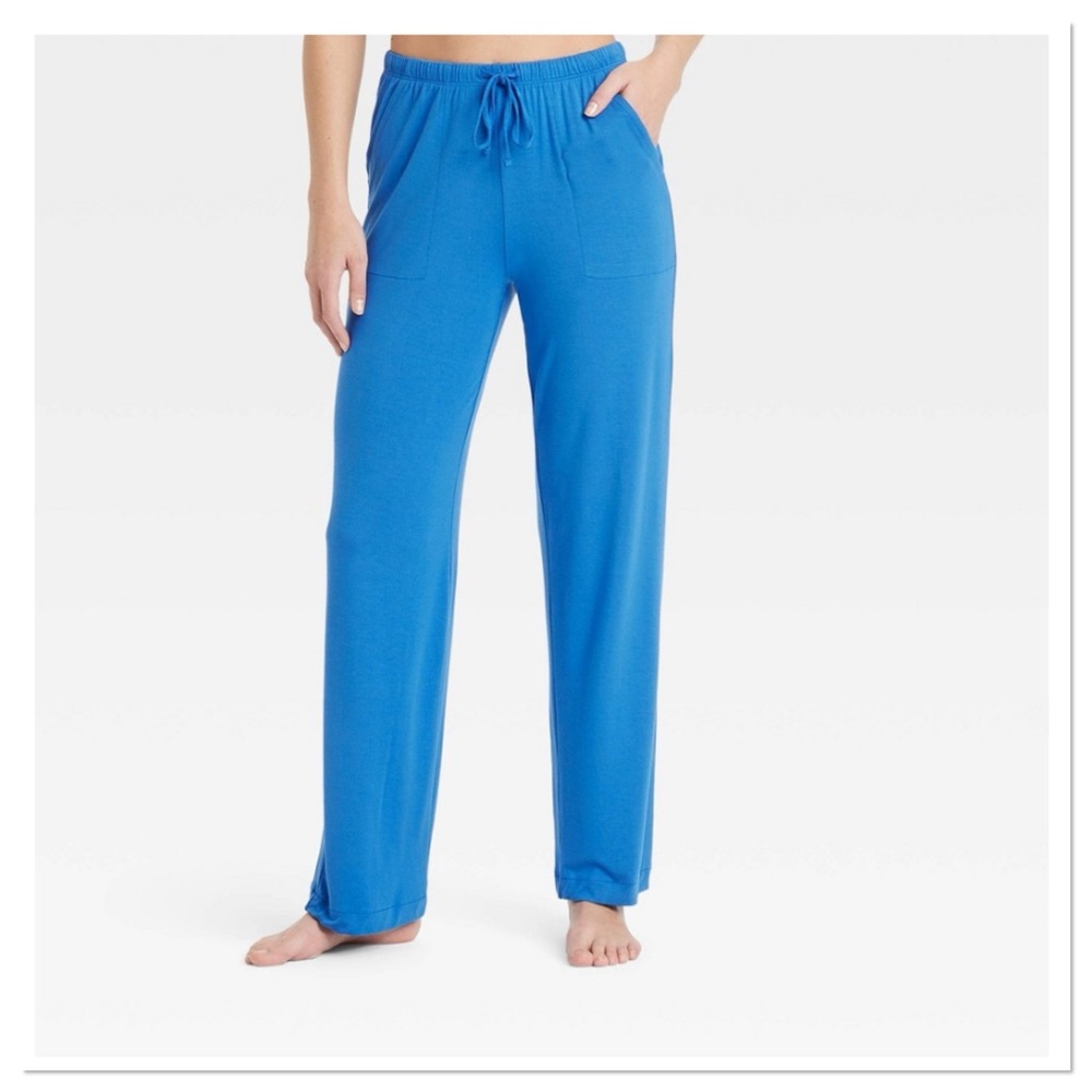 Women’s Cloud Knit Blue Lounge Pajama Pants Auden